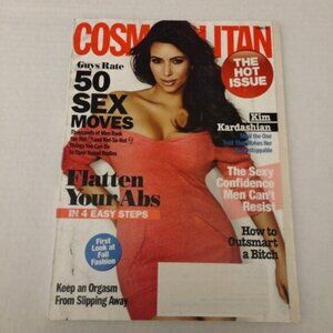 Cosmopolitan Magazine-"KIM KARDASHIAN" AUGUST 2011-VINTAGE-GOOD CONDITION.*
